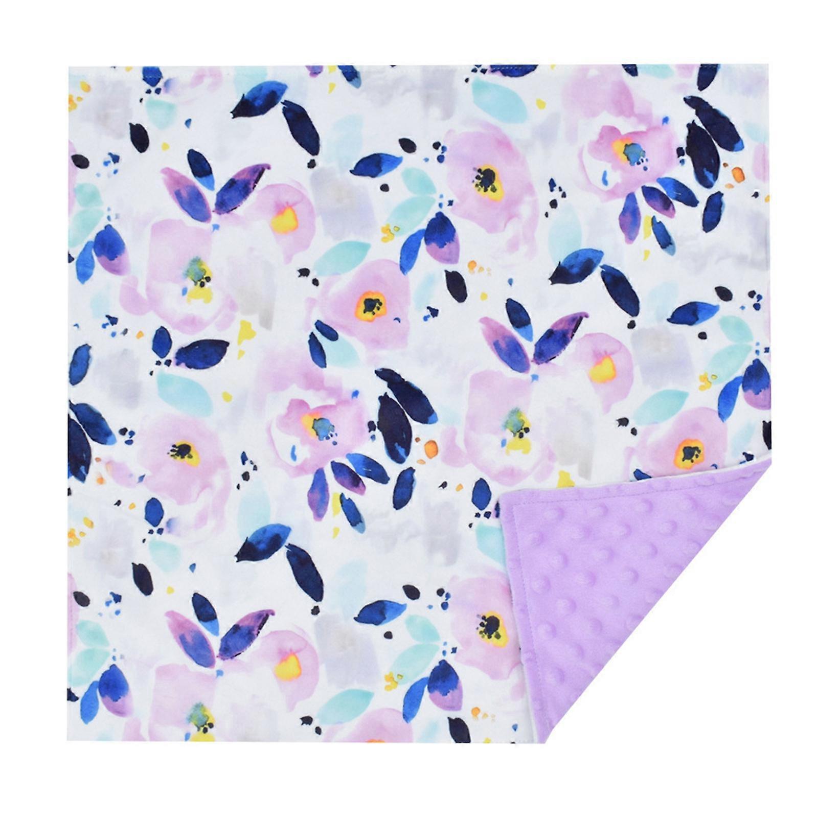 Soft Baby Security Blanket with Dotted Pattern Plush Sensory Blanket Newborn Comforter for Soothing & Engaging Play
