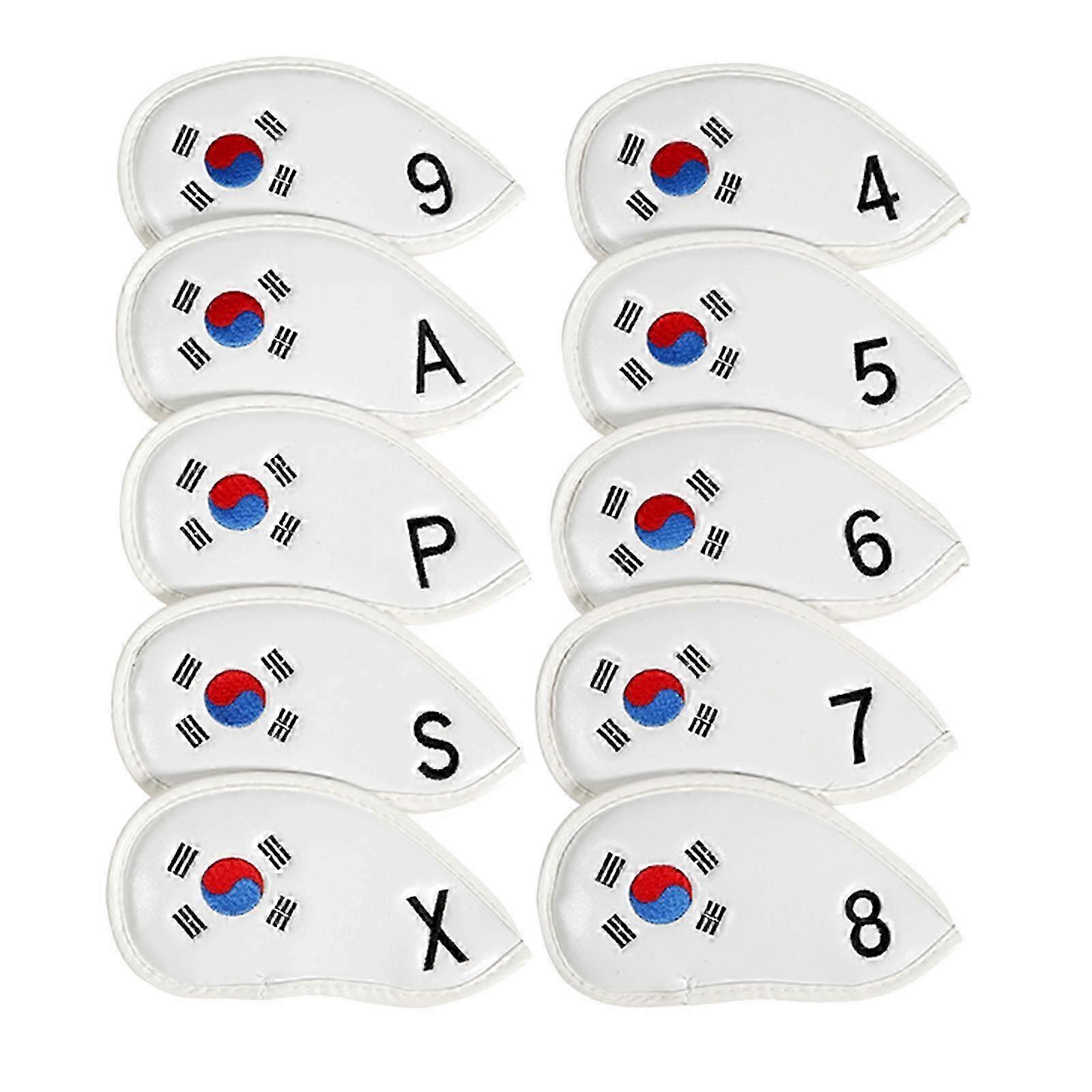10 Iron Golf Club Headcovers with Number Tags - Durable Scratch-Resistant Protectors