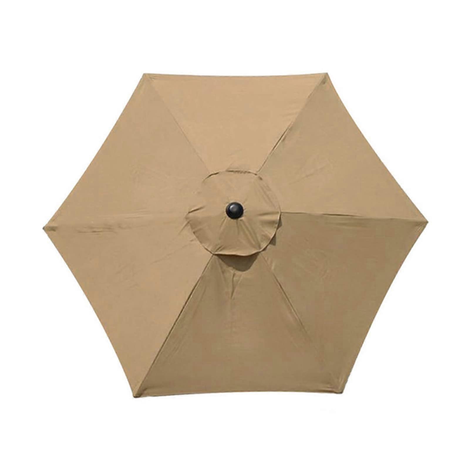 Parasol Replacement Cover with 6/8 Struts, 2.7 M/3 M Canopy Cover Khaki