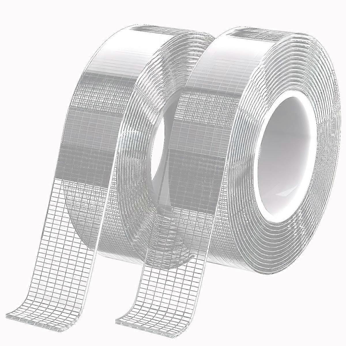 Extra Strong Double Sided Tape Transparent - 10m - Nano Tape - Double Sided - Traceless - Washable - Removable - For Photo, Carpet, Wood Products, Me