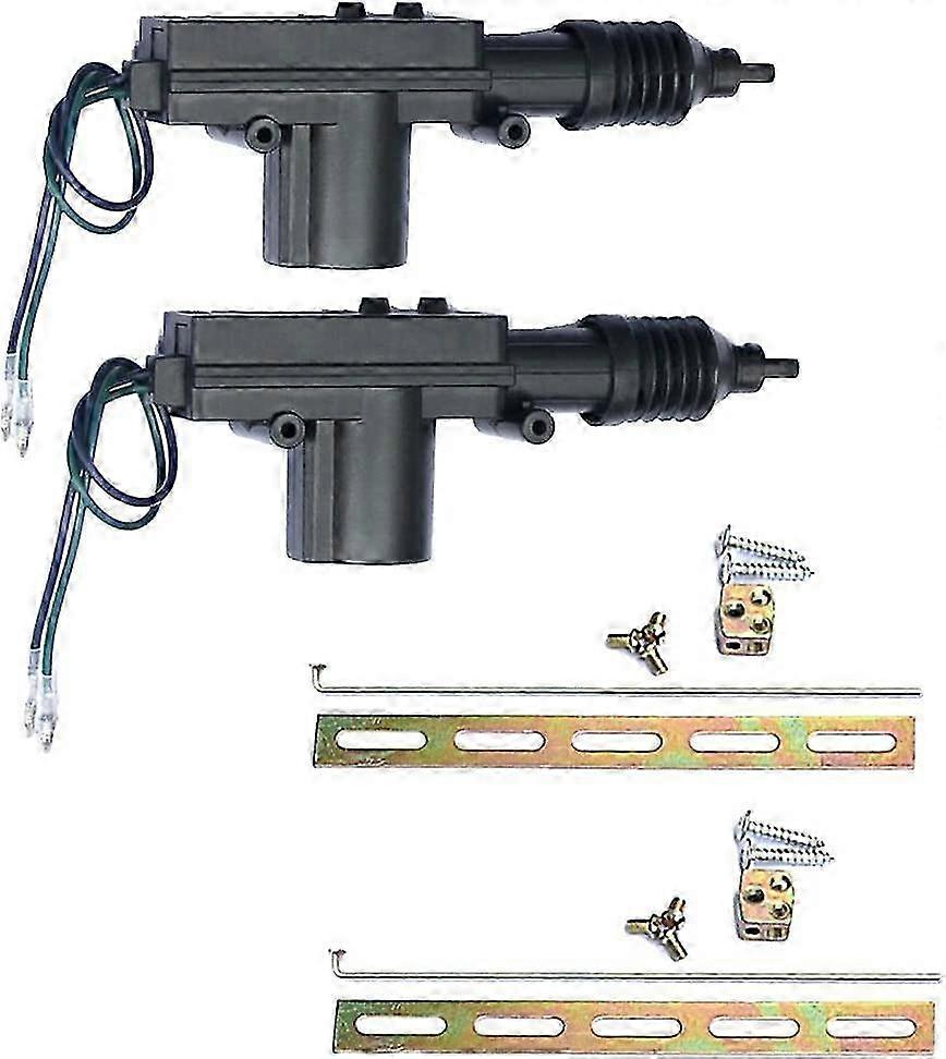 2 X Black Car Heavy Duty Power Door Lock Actuator for Universal 12V Centralized Remote Control with 2 Wire System
