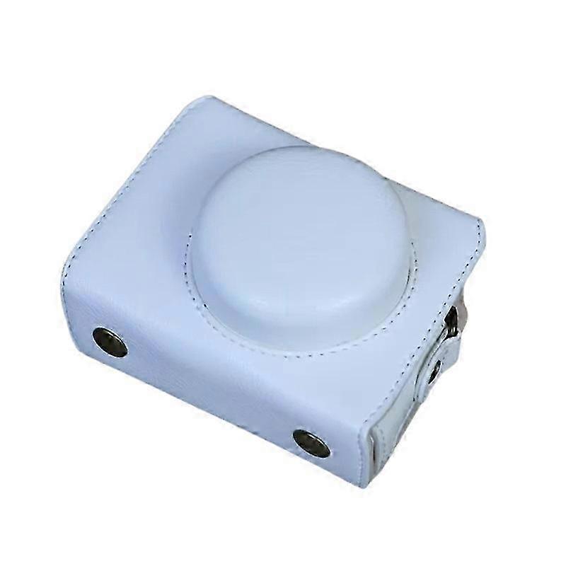 Type E Detachable PU Leather Camera Bag Protective Cover for Compatible Cameras with Shoulder Strap
