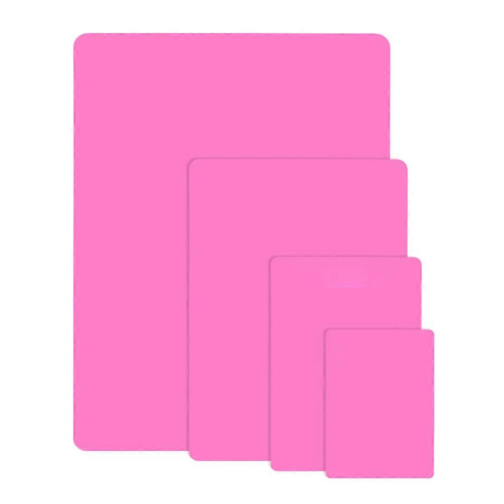 4pcs Pink Silicone Mat for Crafts, Jewelry Casting, Resin Art, Durable & Easy to Clean Crafting Surface for Epoxy Projects