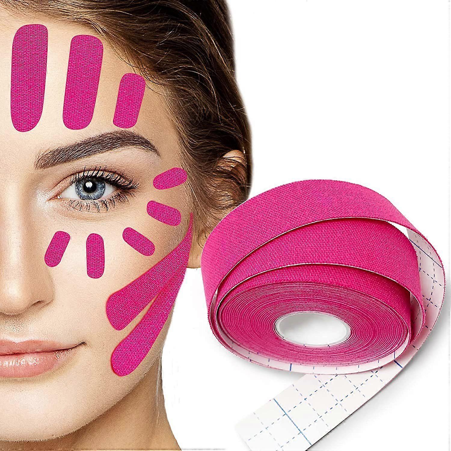 Firming and lifting face stickers, multi-purpose facial tape, beauty care, pink