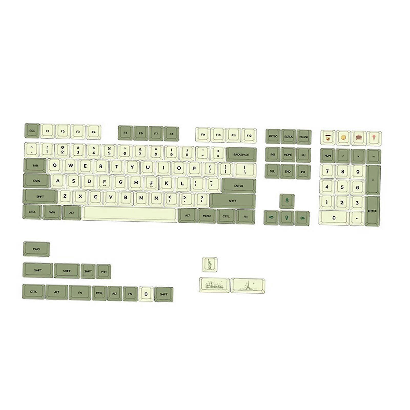 PBT 124 Keys for 72 87 98 Gaming Mechanical Keyboard Comfortable Spare Parts