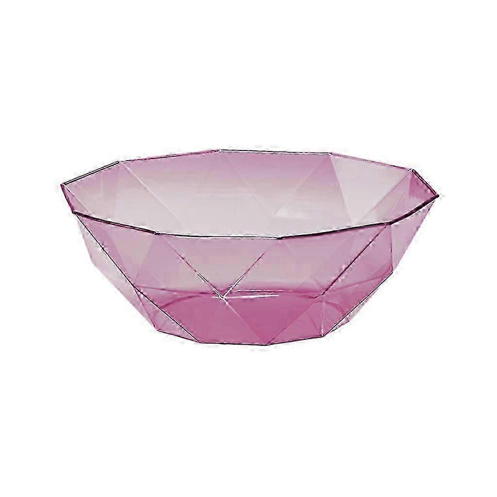Geometric Pink Transparent Triangle Fruit Bowl for Snacks & Candy Storage