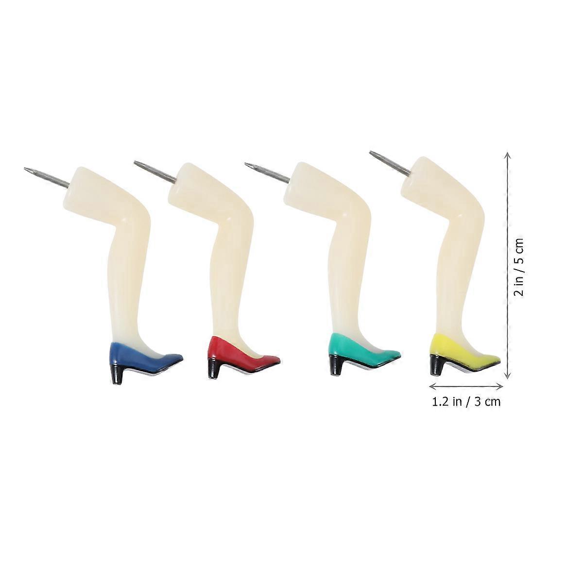 Decorative Push Pin Shape Bulletin Board Use Plastic Metal 5*3cm 4Pcs