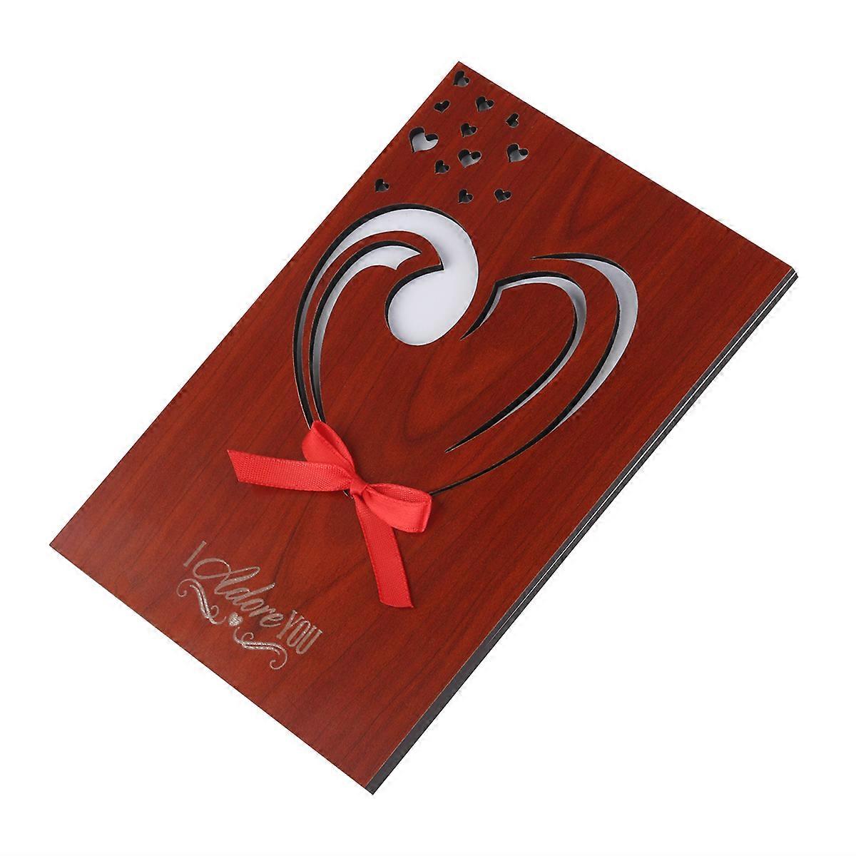 Giant Valentines UNOMOR Real Wood Hollow Hearts Romantic Style For Couples Valentine Souvenir present 1Pack