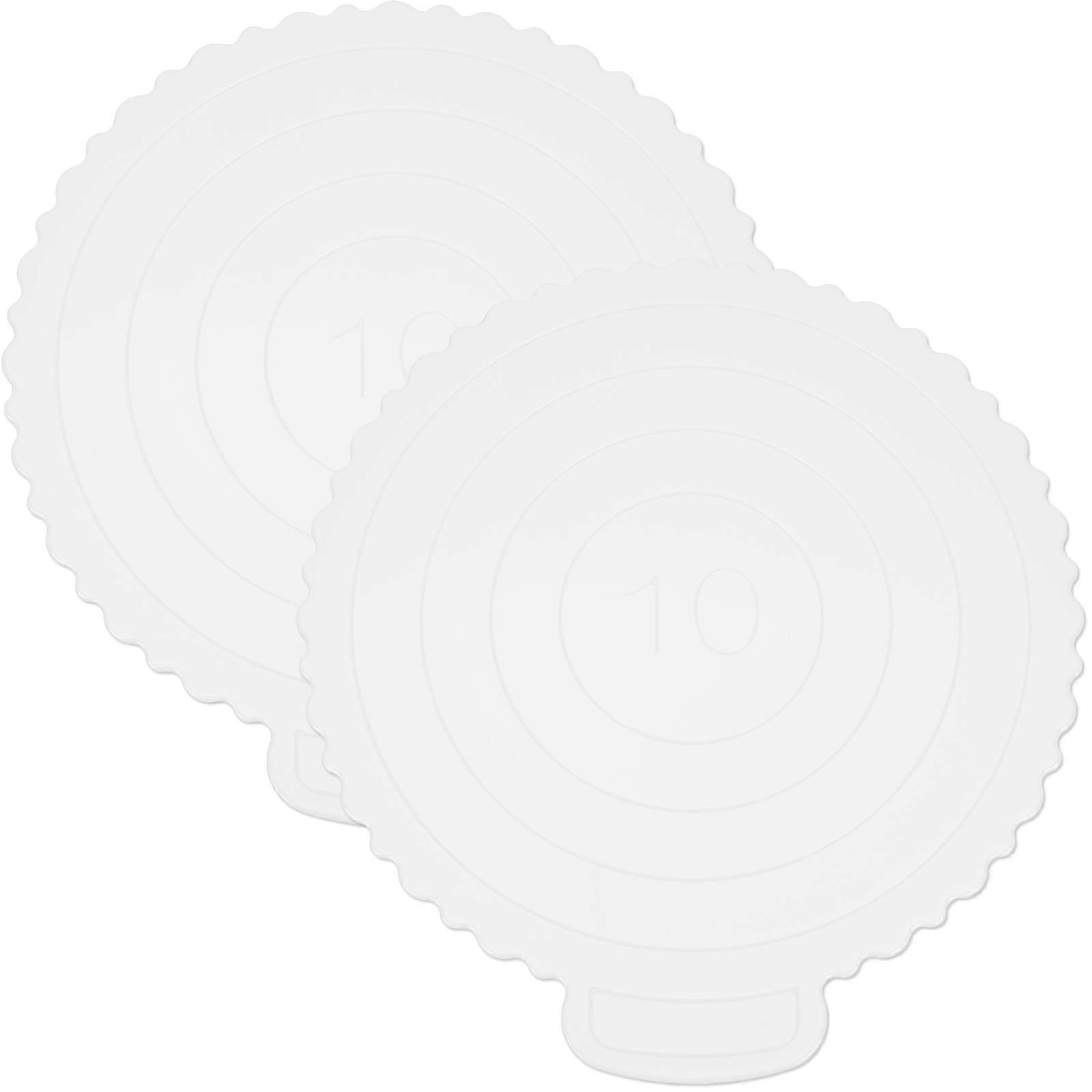 Reusable Dessert Plate Cake Board For Birthday Parties White 10 Inches 2Set