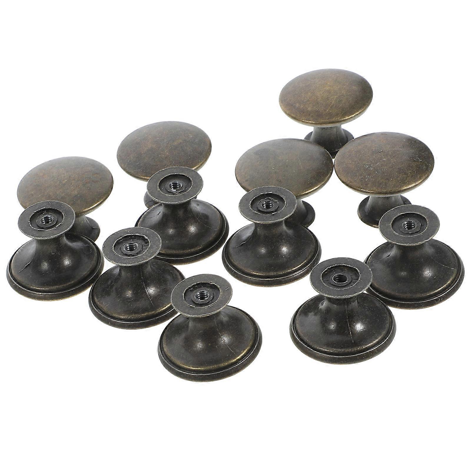 Single Hole Door Pull Handle Cabinet Hardware Pulls Round Comfortable Grip Home Renovation 12Pcs