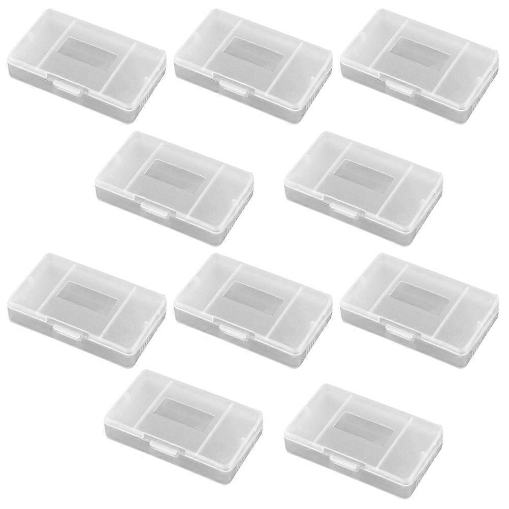 Game Card Case Protective Shell Dustproof Scratch Resistant For Game Storage Travel White 6.5X4X0.8CM 10Pcs