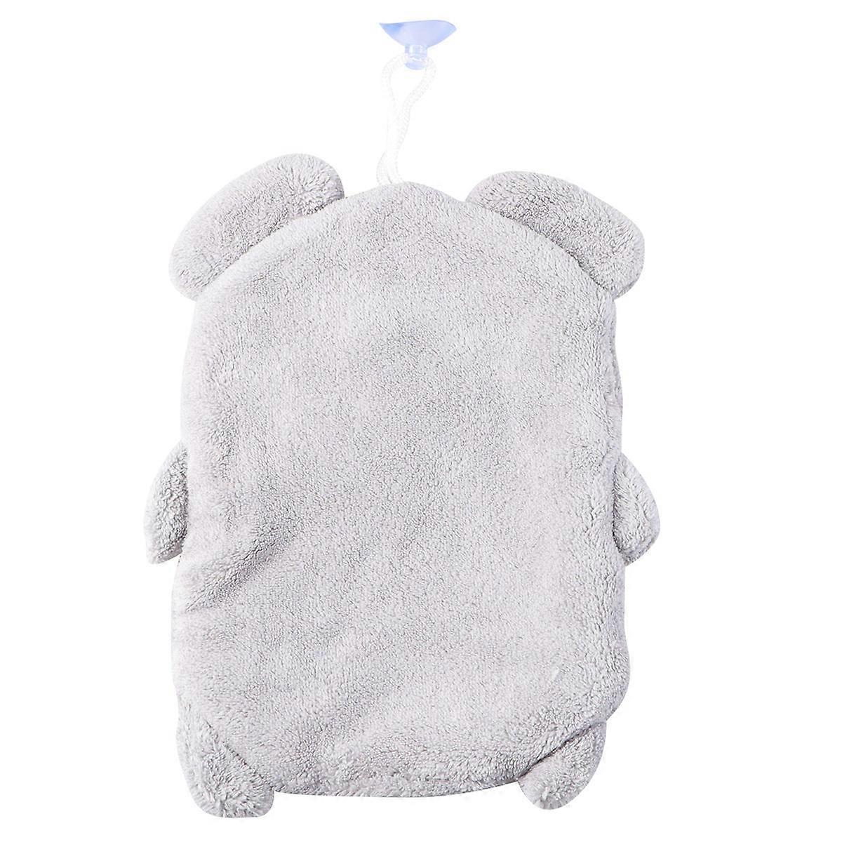 Towel For Baby Coral Fleece Bath Towel Elephant Shape Water Absorption Quick-Drying Protect From Cold Grey 1Set
