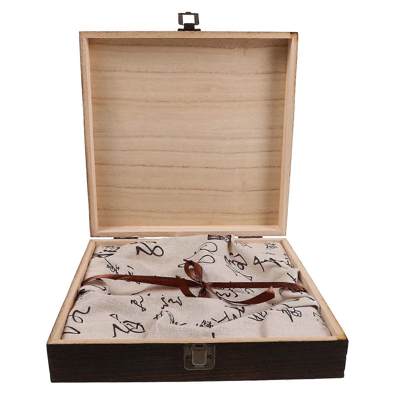 Desktop Tea Drawer Box Vintage Organizer For Adults Home Office Use 23X22CM 1Pack