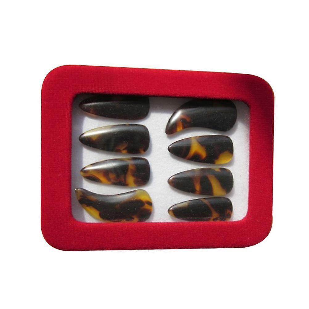 manicure accessories Nail Groove Fingernail Zither Beginners Practice Finger Picks Natural Horns 1 Set