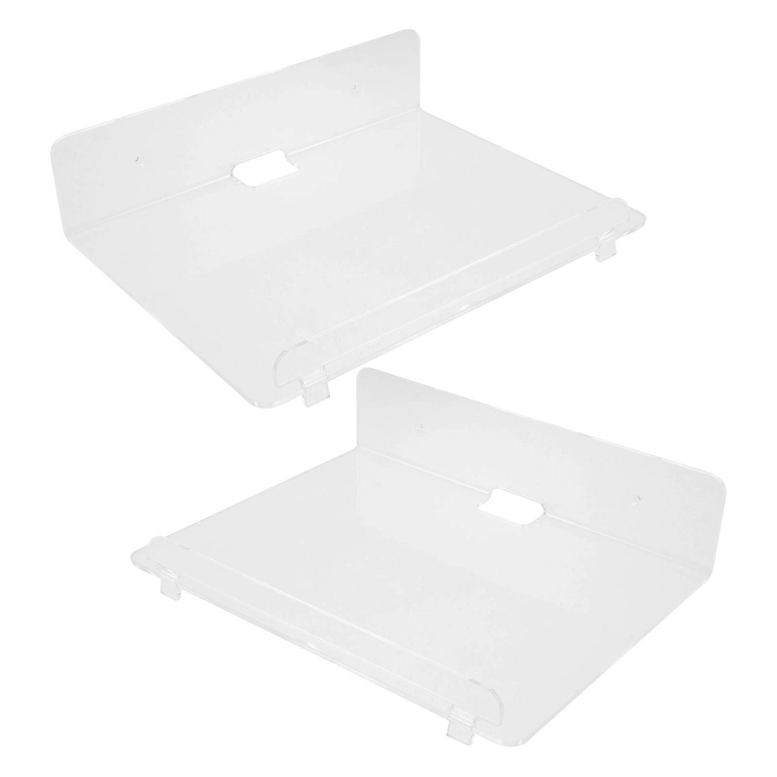 Acrylic Clear Wall Mounted Shelves for Storage 2Pcs Transparent Floating Design
