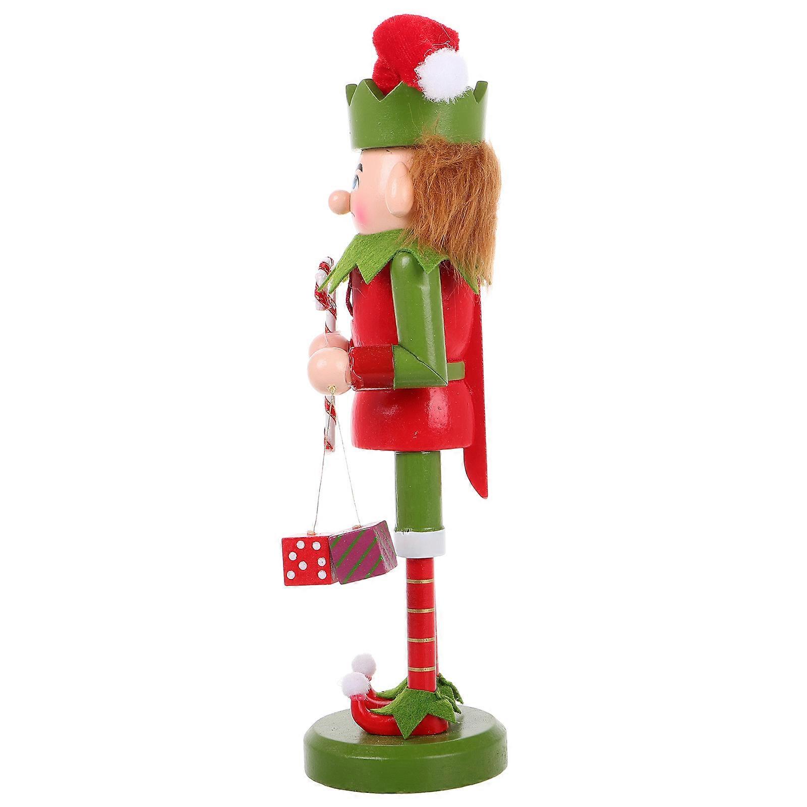 木製のクリスマスくるみ割り人形の置物、リビングルーム、卓上、またはマントルピース用の伝統的なホリデー装飾 – クラシックなお祝いのオーナメント