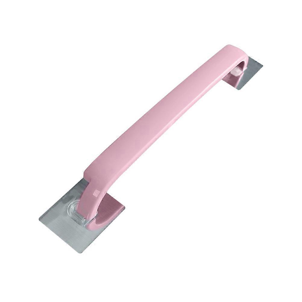 1Pc Self Adhesive Wall mounted Towel Rack No Punch Bathroom Storage Shelf Pink