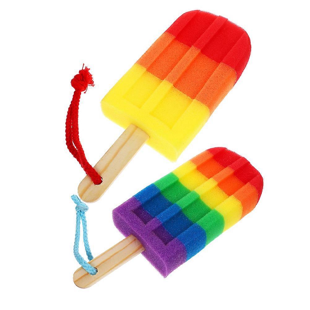 Here's a polished and professional product description for your **2pcs Bath Sponges with Cute Popsicle Shape**:
### 🧽 2pcs Cute Popsicle Shaped