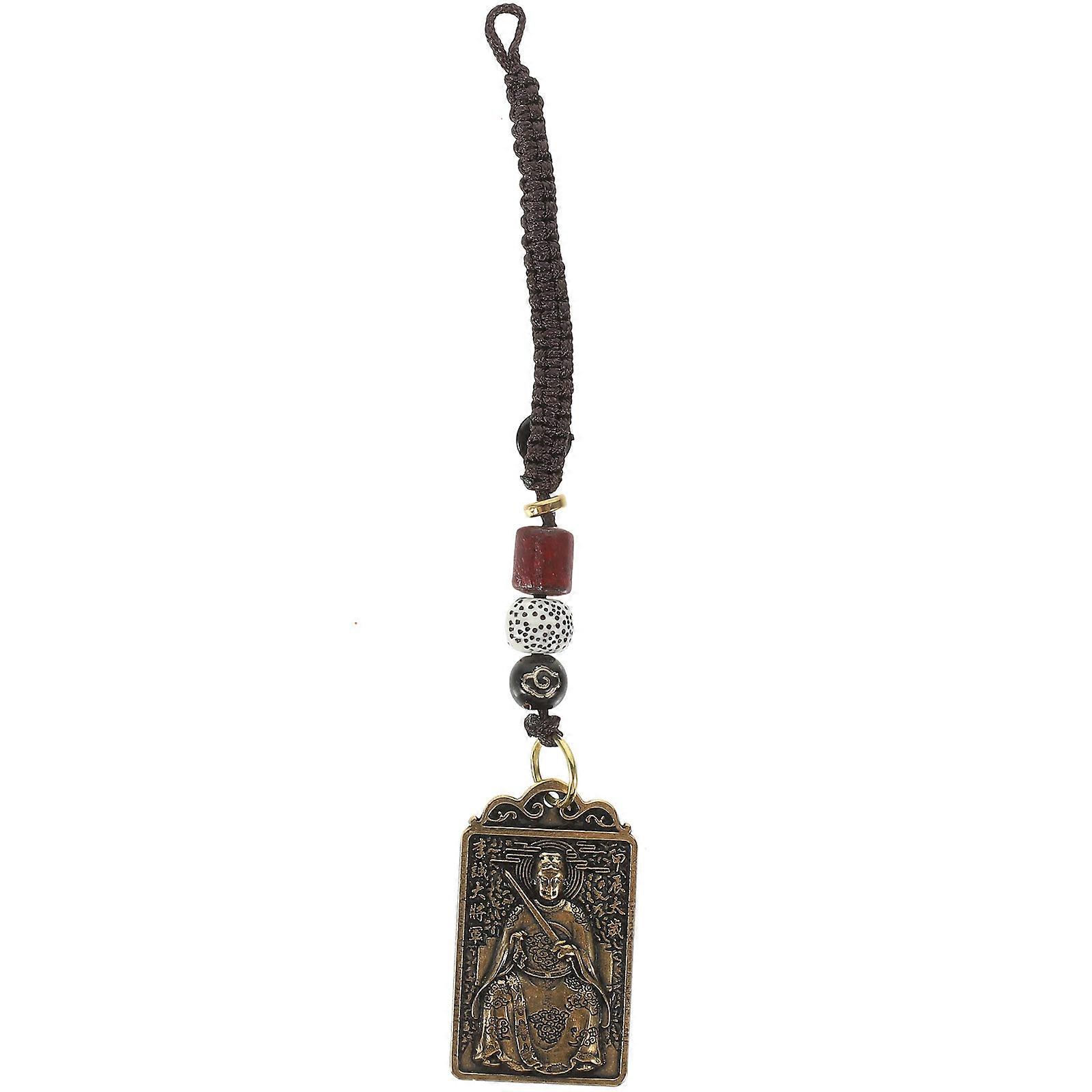 Taisui Amulet Keychain Feng Shui Pendant Lightweight Antique Style Ornament Compact Blessings Decoration