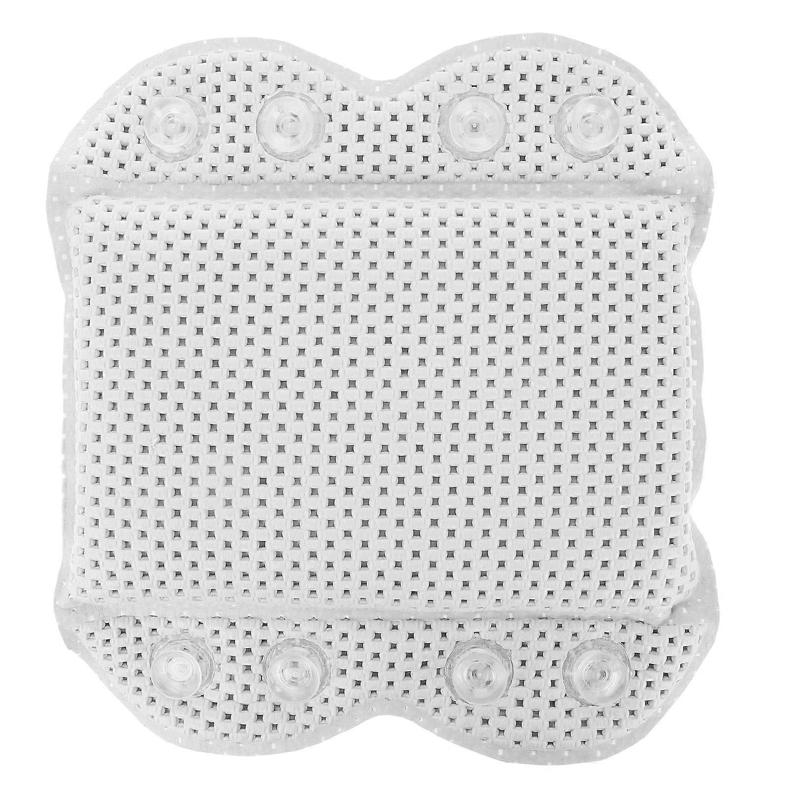 Bath Tub Pillow Neck Back Spa Relaxation PVC Sponge White Color 32 00X28 00X5 00CM 1Pack