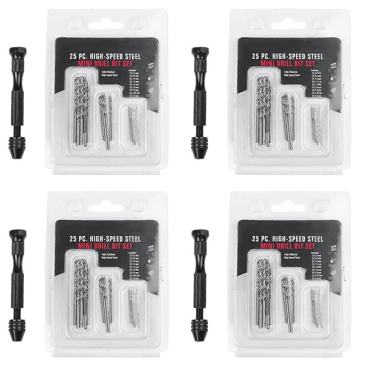 Hand Twist Drill Bits Set with 25pcs 0.3mm to 3.0mm Micro-Drill Bits