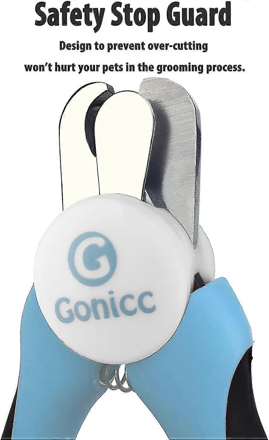 Gonicc Pet Nail Clippers - Safety Guard, Razor Sharp, File Included