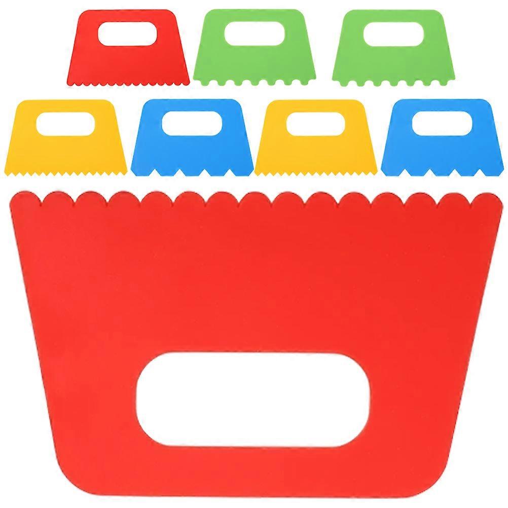8pcs Lightweight Plastic Paint Scraping Brushes for DIY Drawing, Early Learning, Creativity & Imagination Development