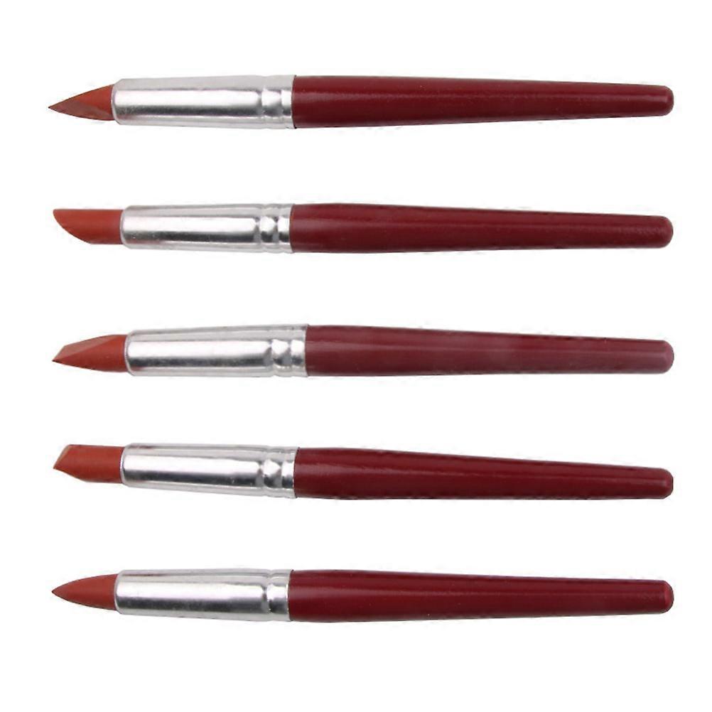 Diy Clay Accessories Pottery Sculpting Tool 1x18.5Cm Size Red Color Professional Design 5Pcs