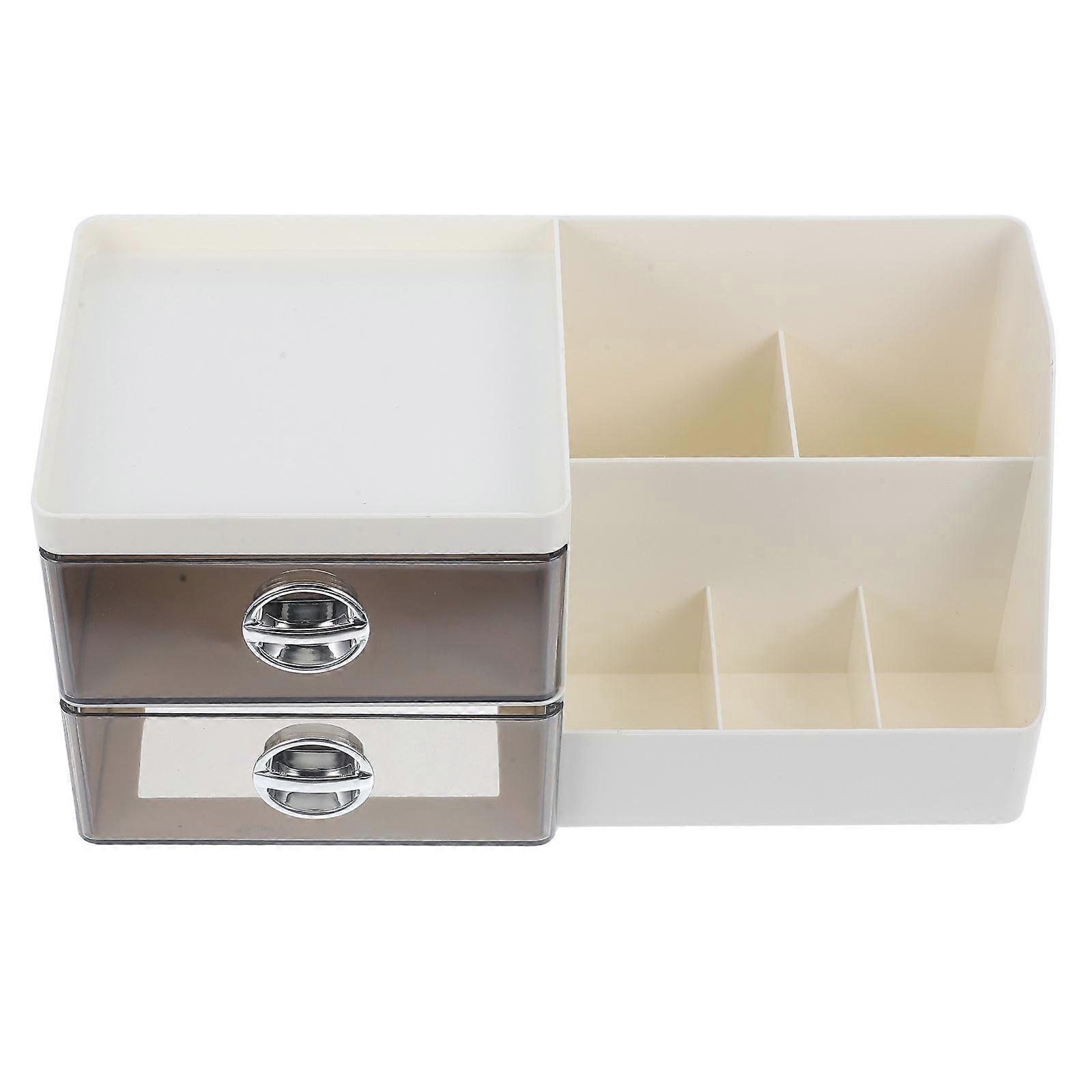 Clear Multi Compartment Drawer Organizer for Cosmetics, Stationery, Makeup, and Skincare – Versatile Storage Box for Bedroom and Office