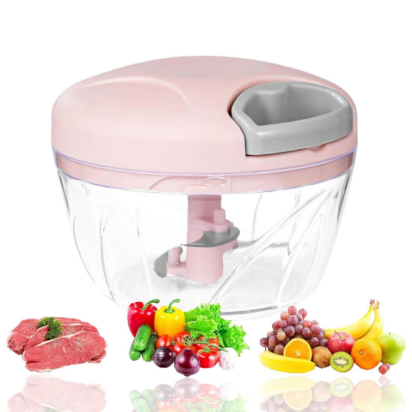 Electricity-Free 500ml Multi-Chopper Universal Vegetable Fruit Nut Garlic Baby Food Processor