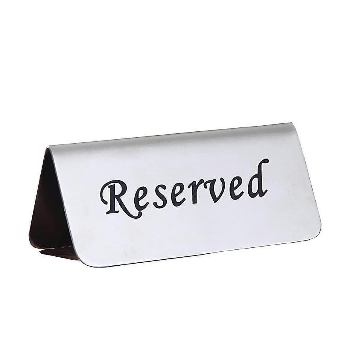 Reserved table signs, 2 pieces, triangular table sign for restaurants, desk display, gold