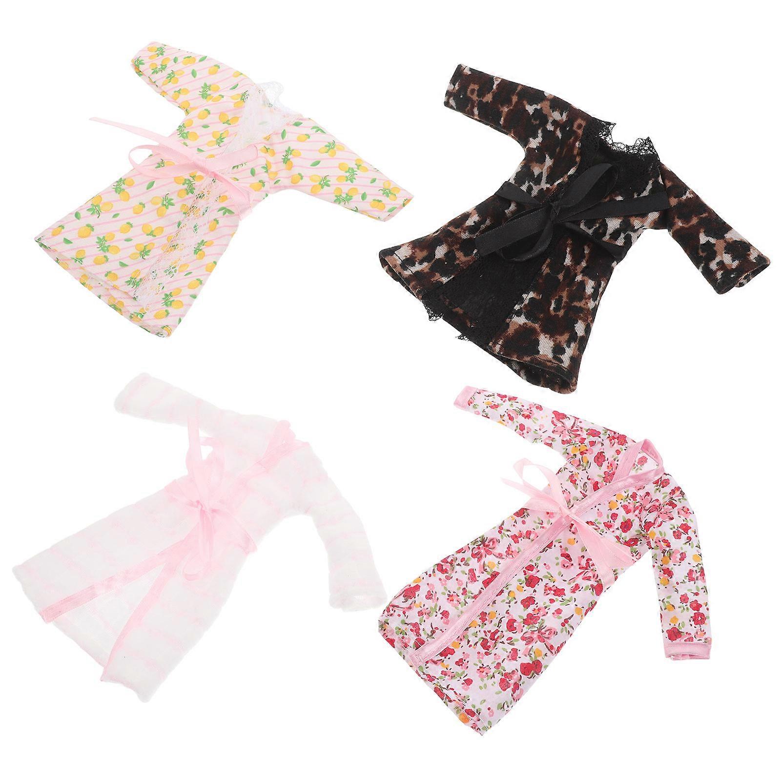Miniature Accessories Bath Set Doll Robe 14.00X14.00X1.00CM Dressing Gown Imaginative Sets
