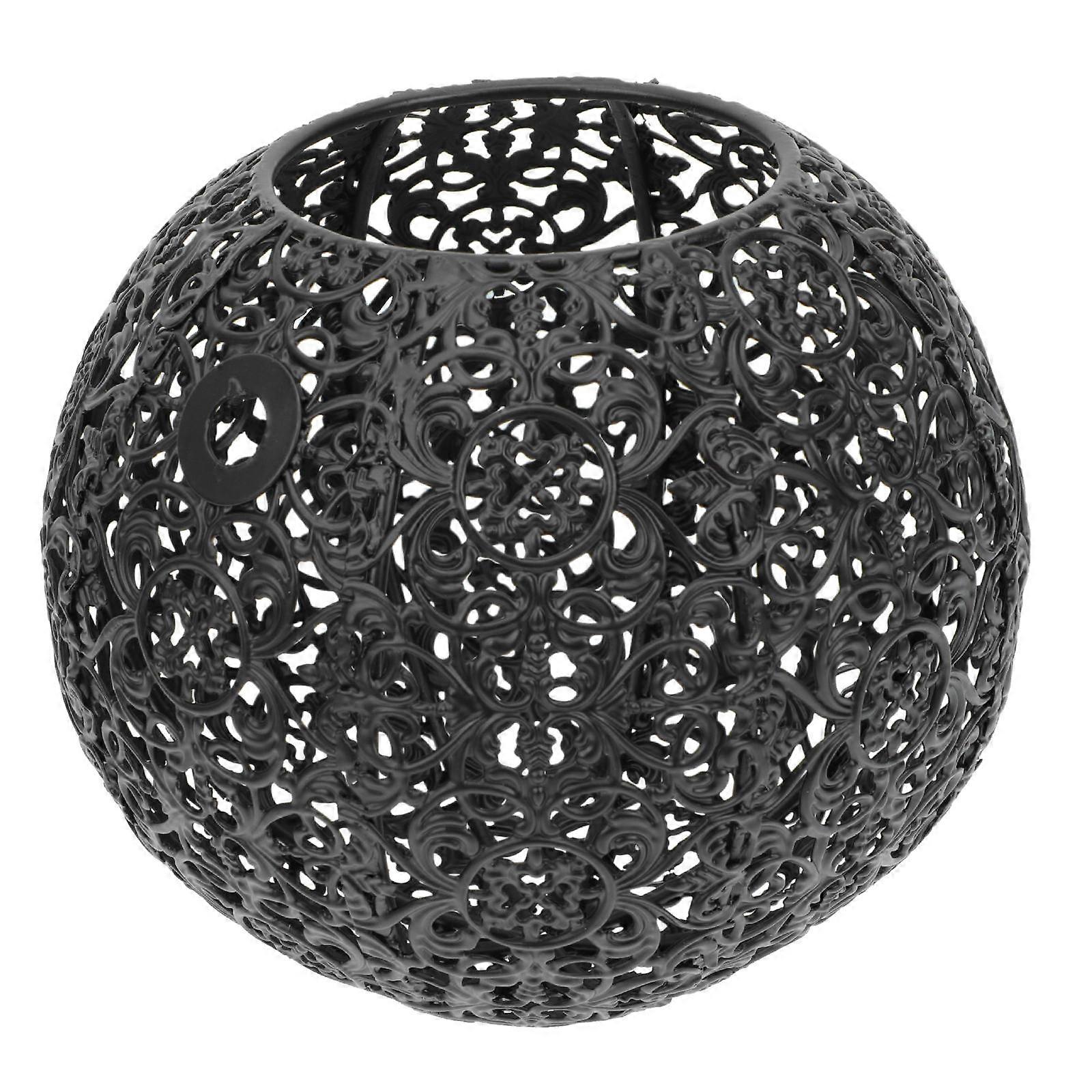 Black Metal Lampshade for Indoor Table Lamps – Decorative Light Cover with Easy Installation Design