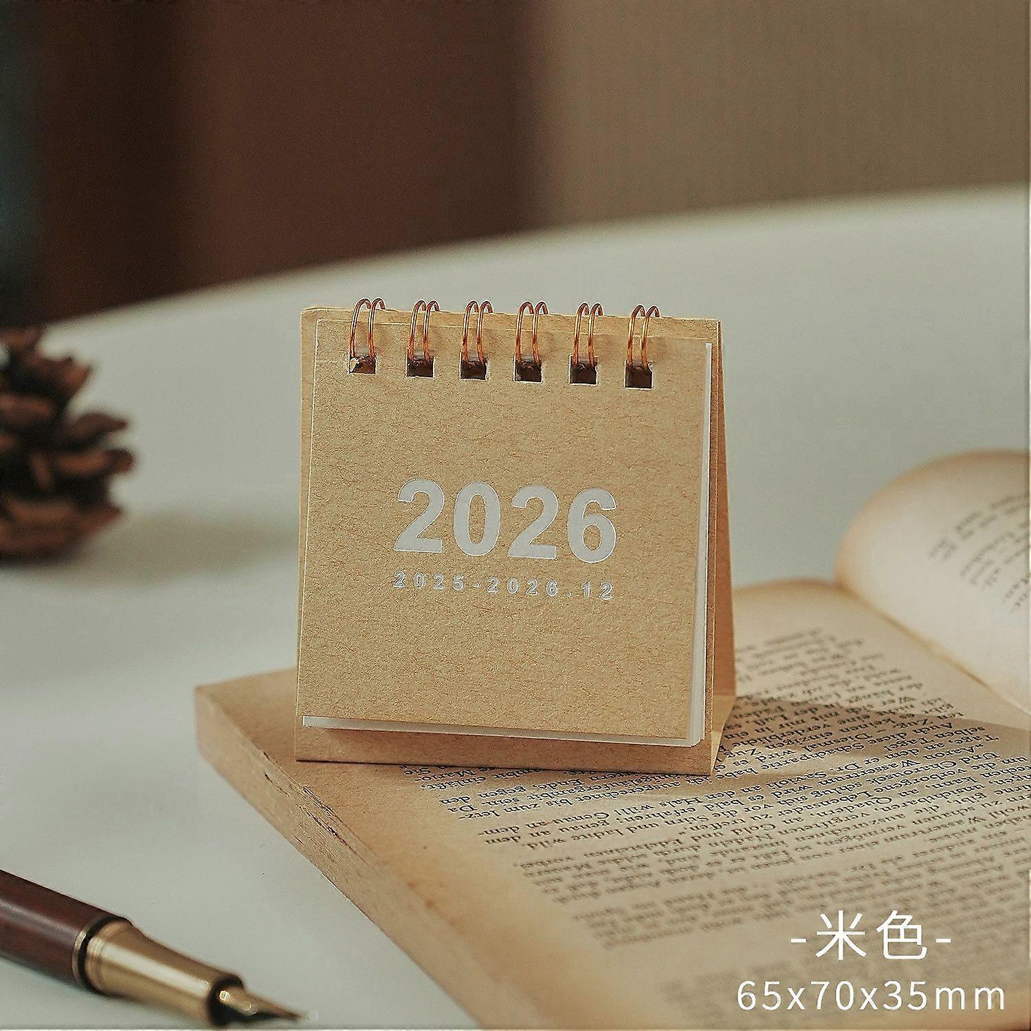 Mini Table 2026 Calendar: Standing Flip Small Calendar for Desk Thick Paper Monthly Planner for Home Office Desktop Schedule Management