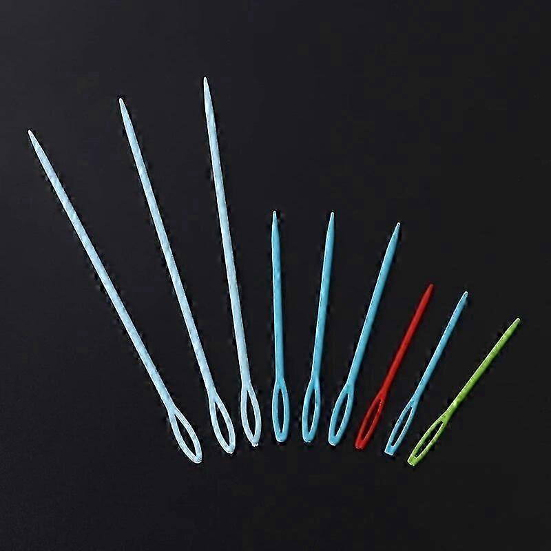 9Pcs Plastic Crochet Hooks Knitting Needles Sewing Tools Needlework Craft