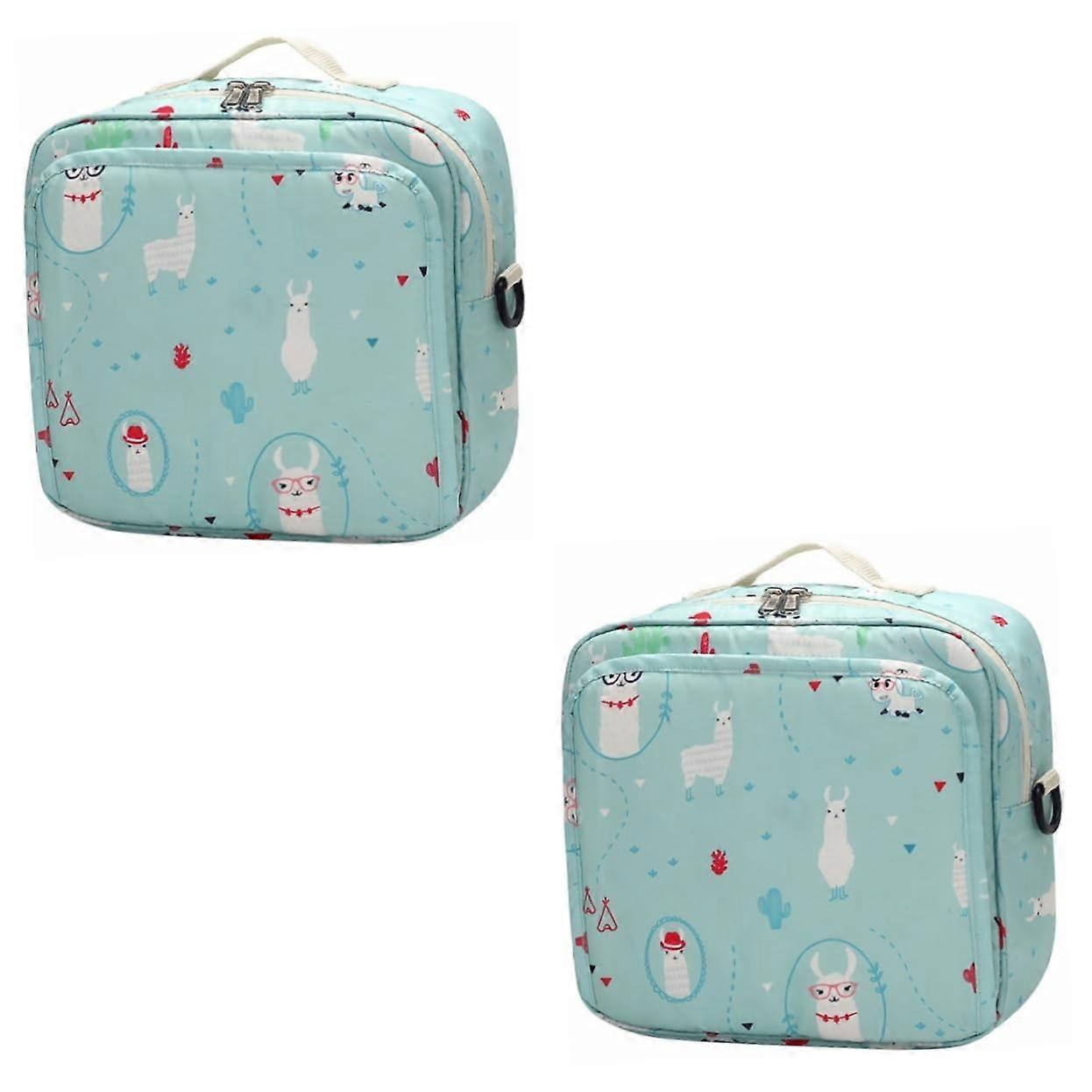 2 Pieces Reusable Diaper Bag with Zipper Large Colorful Storage Bag for Diapers for OntheGo Organization of Supplies