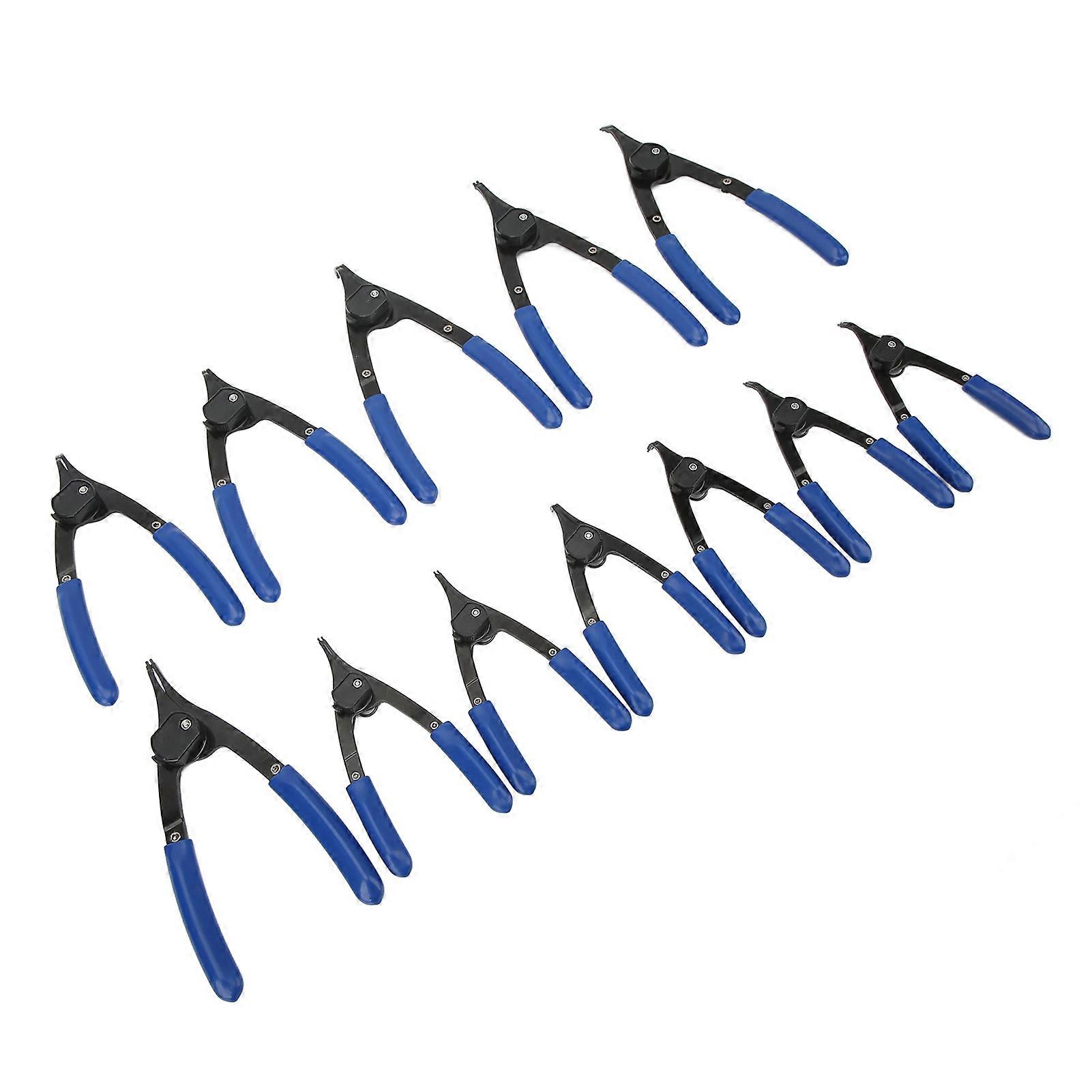 12PCS External Snap Ring Pliers Universal Deep Access Comfortable Handle for Removing and Installing