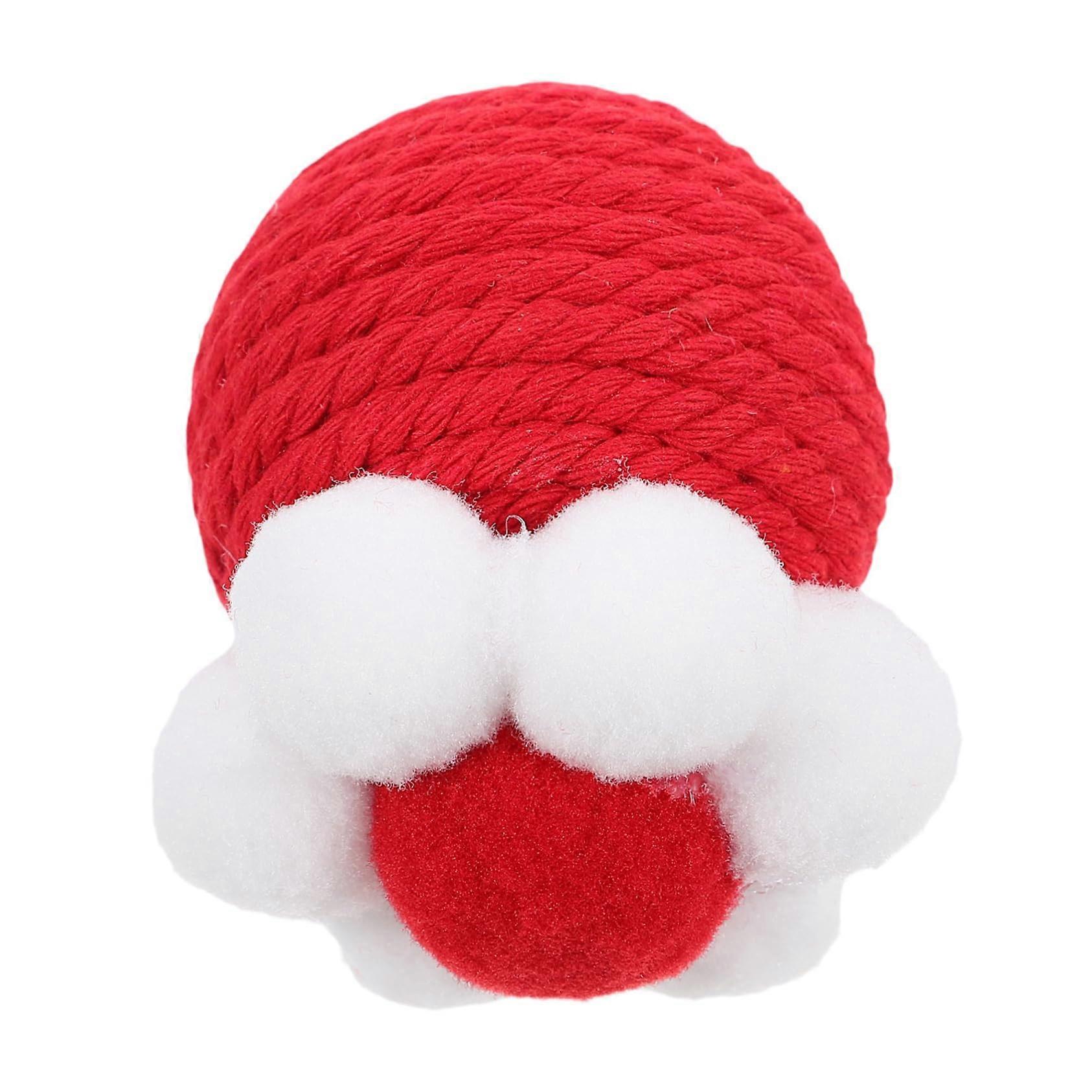 Sisal Ball Cat Training Toy - Catnip Scratching Balls for Cats and Kittens, Red Cotton Rope, Durable and Safe Design