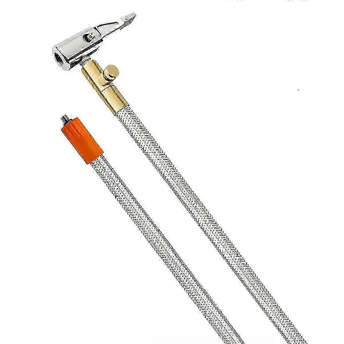 Extended Portable Air Compressor Tire Inflator Replacement Hose with Stainless Steel Mesh Protection