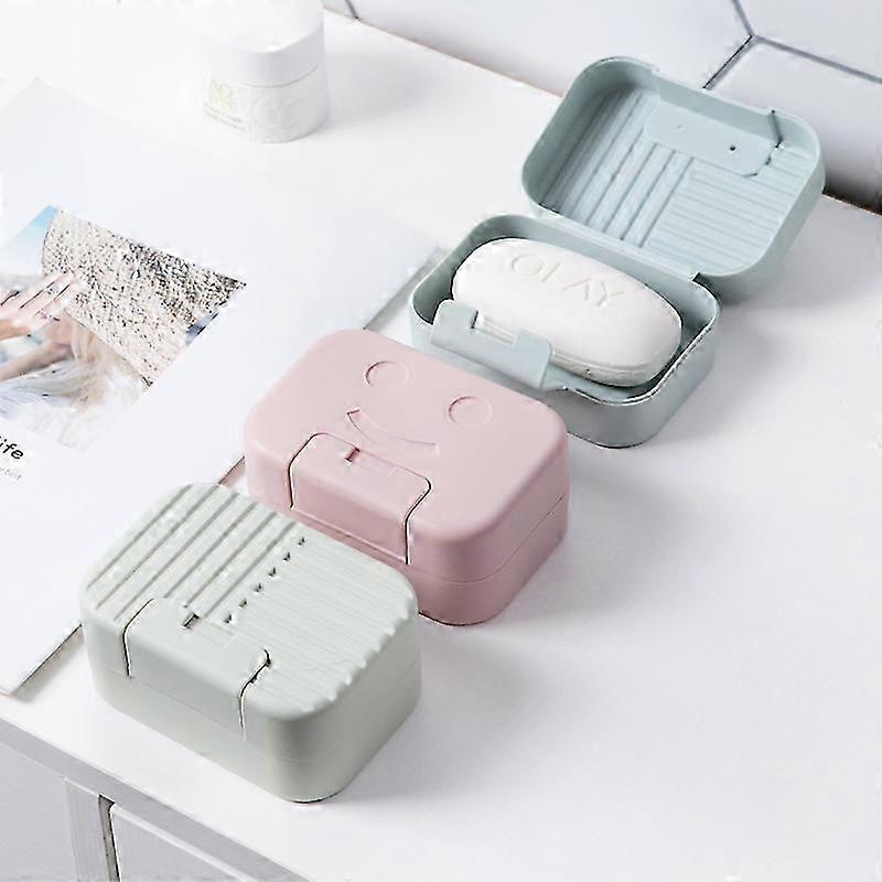 3 Pack Leakproof Travel Soap Box with Lid for Bathroom Use