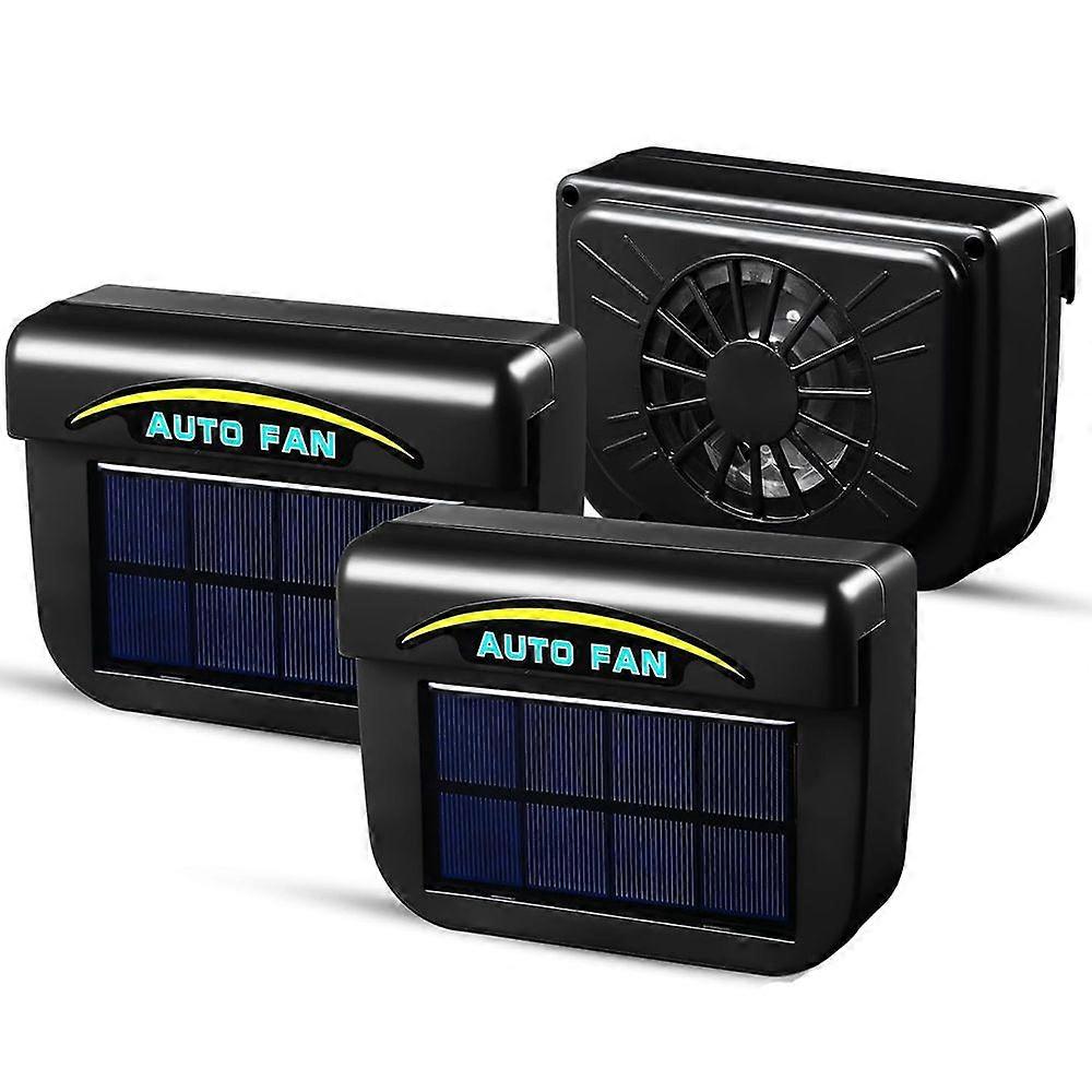 Solar Powered Car Ventilator Vehicle Exhaust Fan Solar Powered Fan Car Window Fan Automobile Cool Fan Cooler Ventilation System Radiator for Car Winds