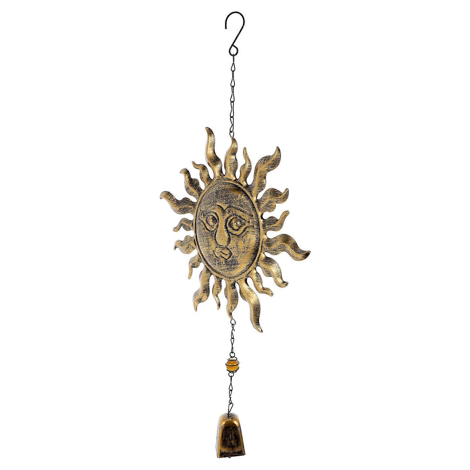 Wind Chime Rustic Style Golden Iron For Outside 1Pcs