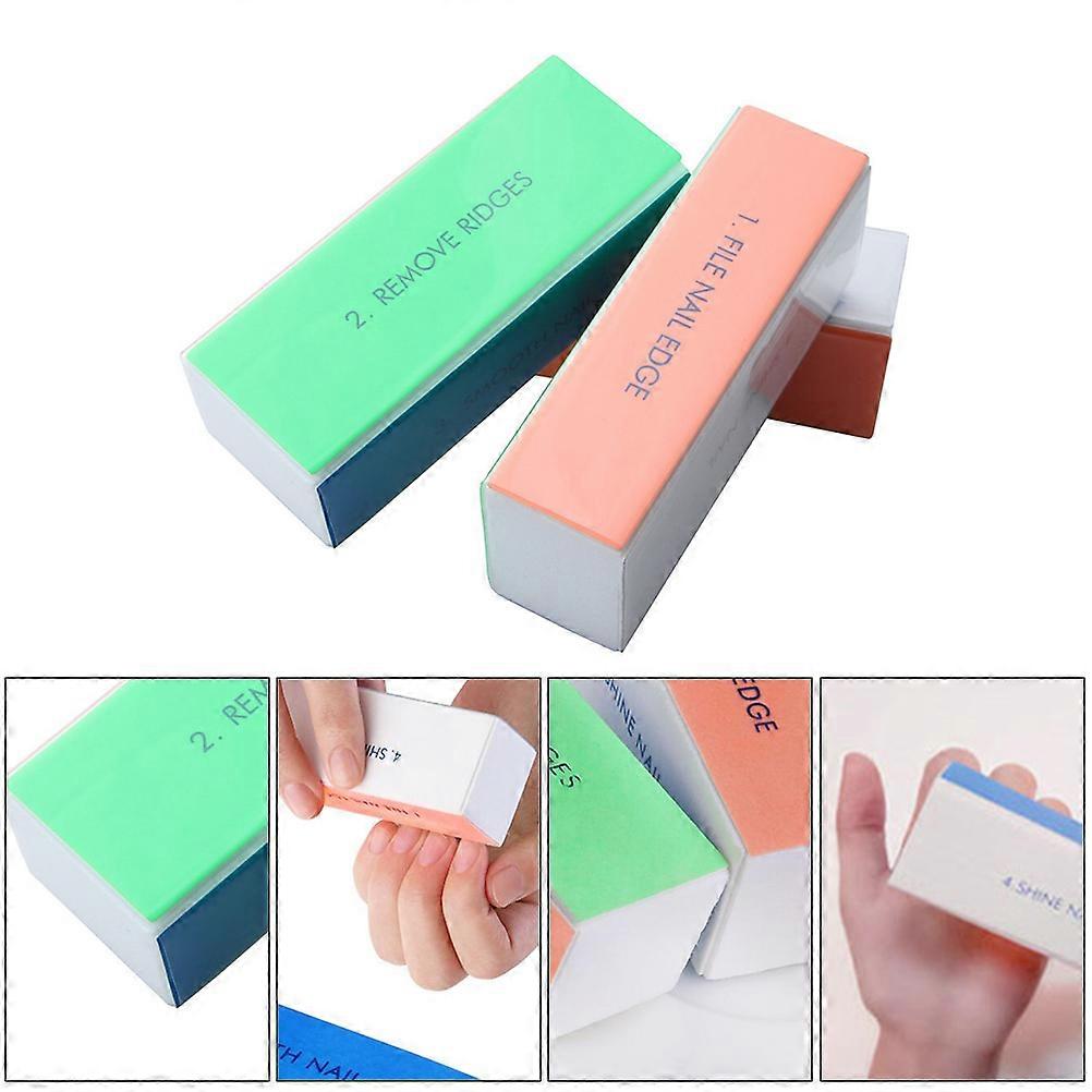 Durable Nail Art Polishing Blocks 10Pcs Assorted Color Buffer Ideal for Professional Nail Salon Users and Nail Art Learners