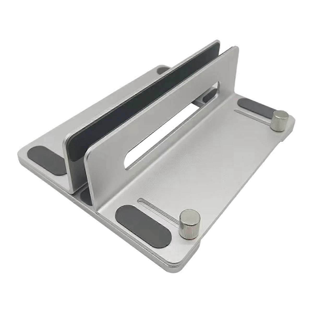 Vertical Desktop Holder Bracket Adjustable Single Clip Laptop Stand for Pro, and Other Silver