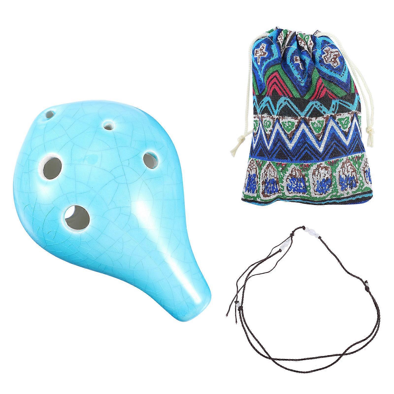 Portable Dolomite Ocarina Alto C Musical Instrument for Beginners and Adults – Easy to Play, Includes Random Color Bag for Music Education and