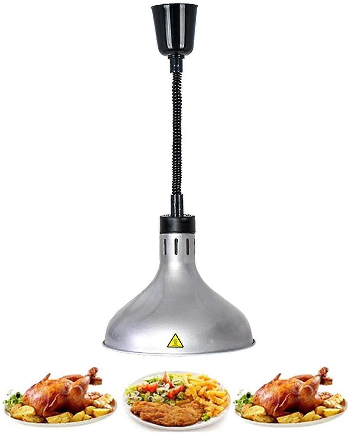 Heat lamp, food warmer, adjustable length 60–180 cm, singlehead chandelier for buffet display.