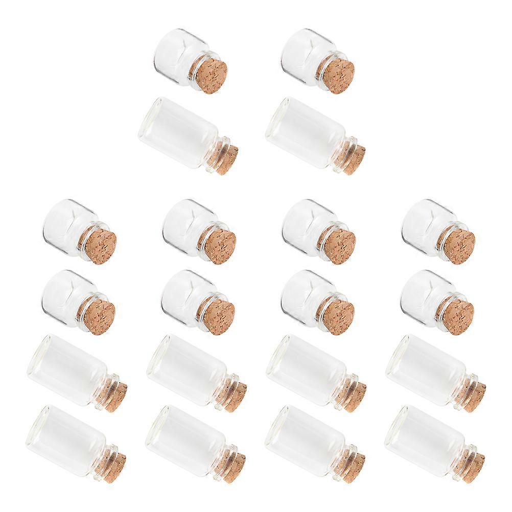 Corked Glass Bottles Wishing Bottles Home Adornment Decoration 20Pcs