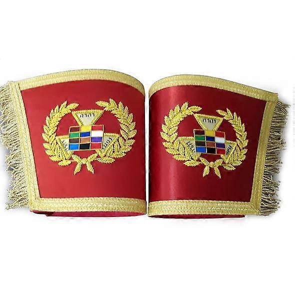 Past High Priest Gauntlet Cuff Set, Royal Arch Php Masonic Cuffs