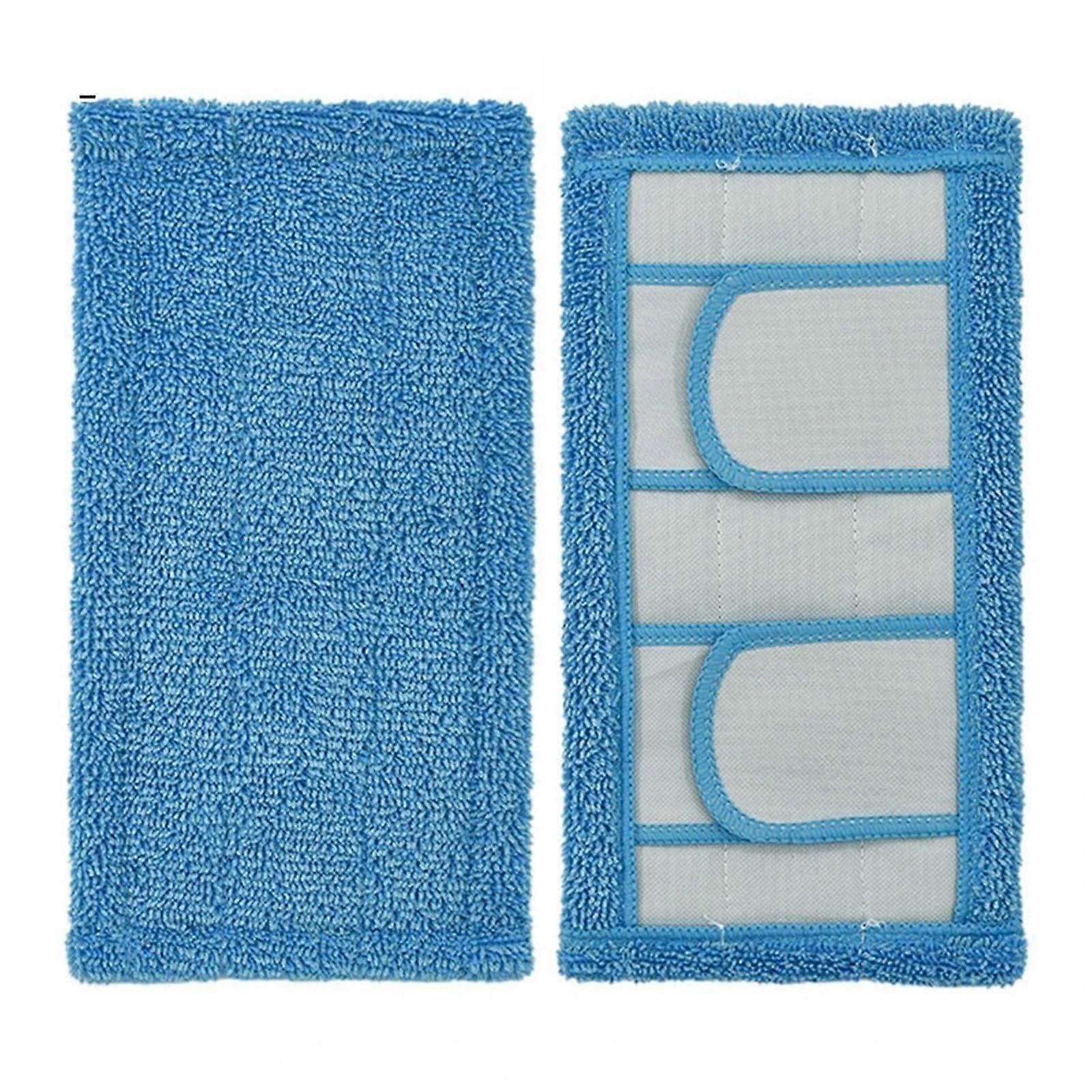 Robot Floor Cleaning Pads, 2Pack Reusable Microfiber Mop Pads, Compatible with Swiffer, Wet and Dry Models, Replacement Pads for Mop Cloths (Blue)