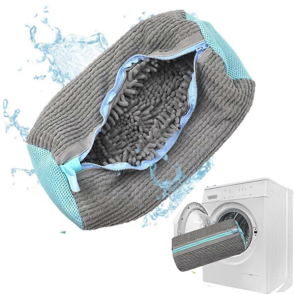 Shoe Wash Bag for Washing Machine, Laundry Net for All Shoe Types  Grey